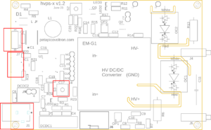 Firmware update: Boot button, USB connector, S1 switch, and DC Jack